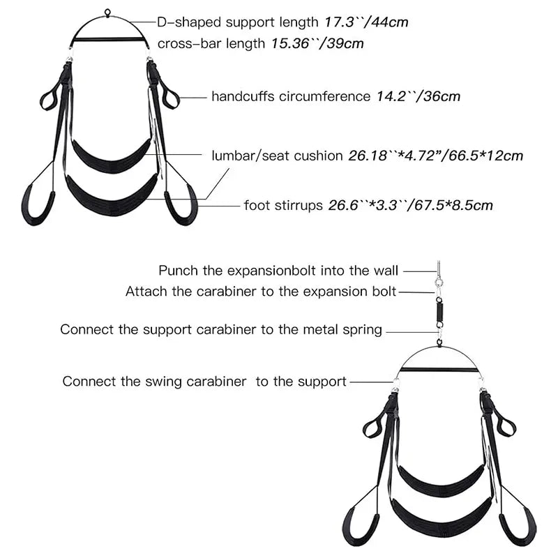 Holds to 800 LBS 360° Swivel Sex Ceiling Swing