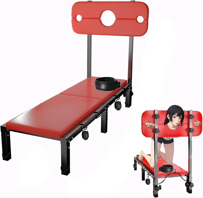 Bondage Sex Bench With Neck And Wrist Support Slots