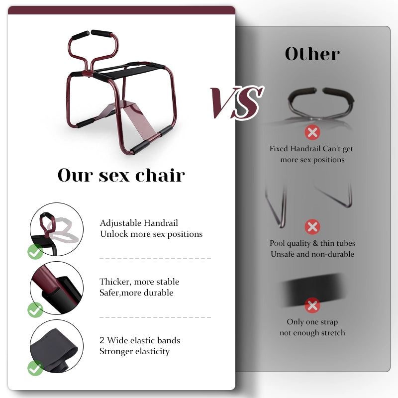 Bouncing Sex Chair with Adjustable Handrail and Realistic Dildo