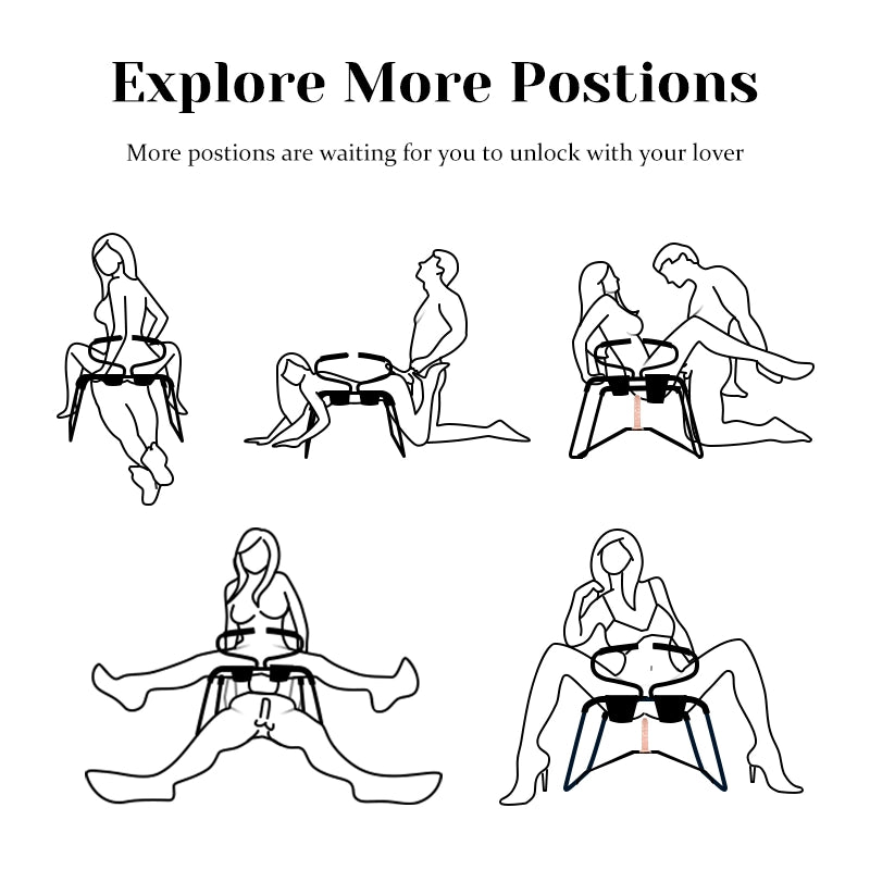 Bouncing Sex Chair with Adjustable Handrail and Realistic Dildo