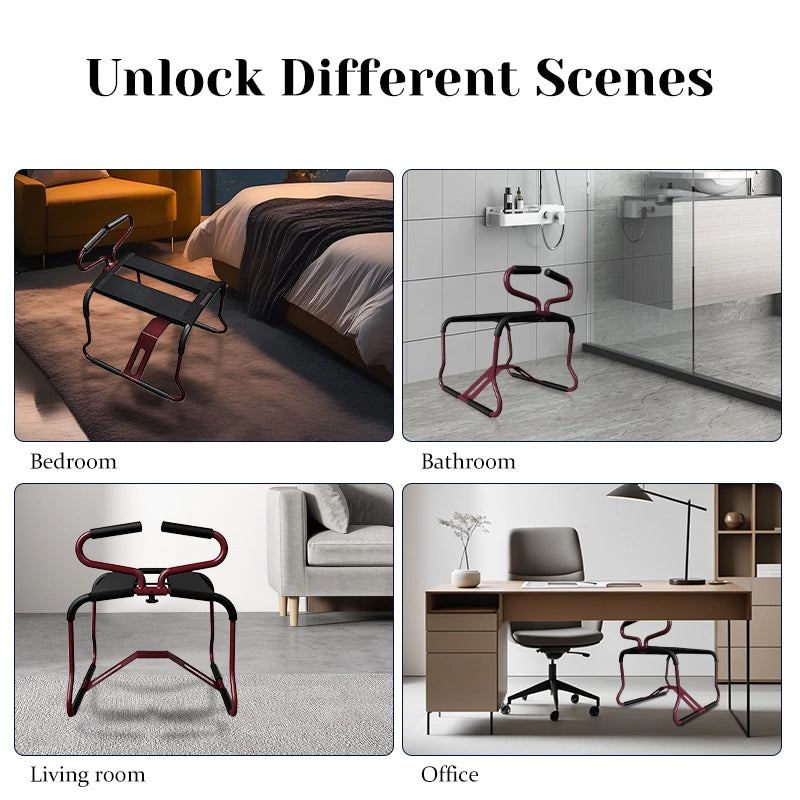 Bouncing Sex Chair with Adjustable Handrail and Realistic Dildo