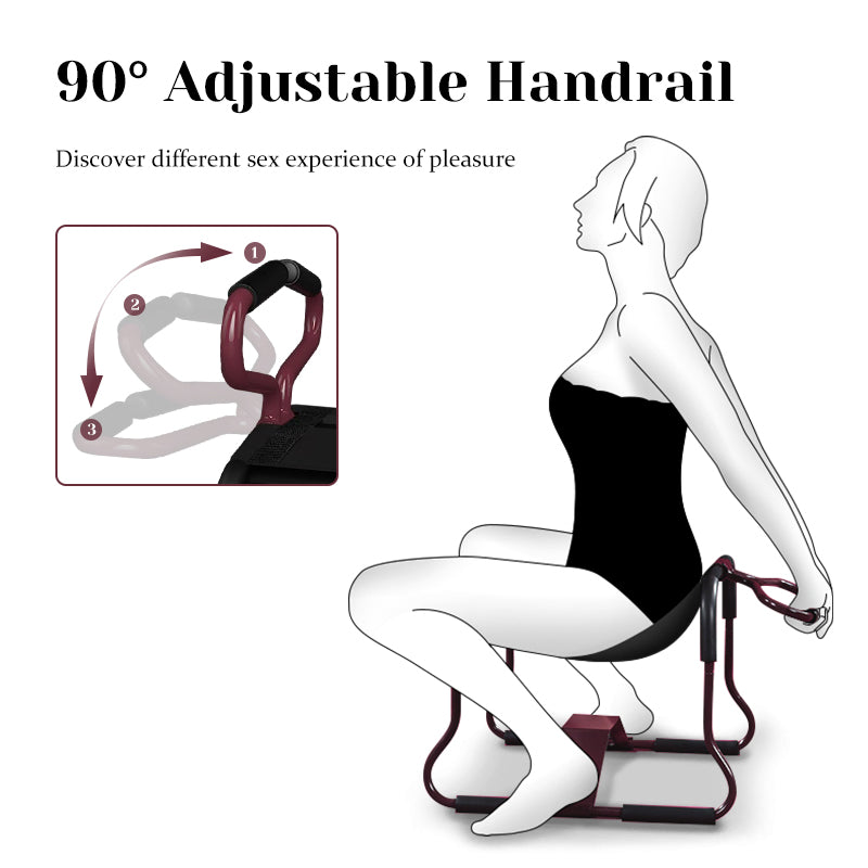 Bouncing Sex Chair with Adjustable Handrail and Realistic Dildo