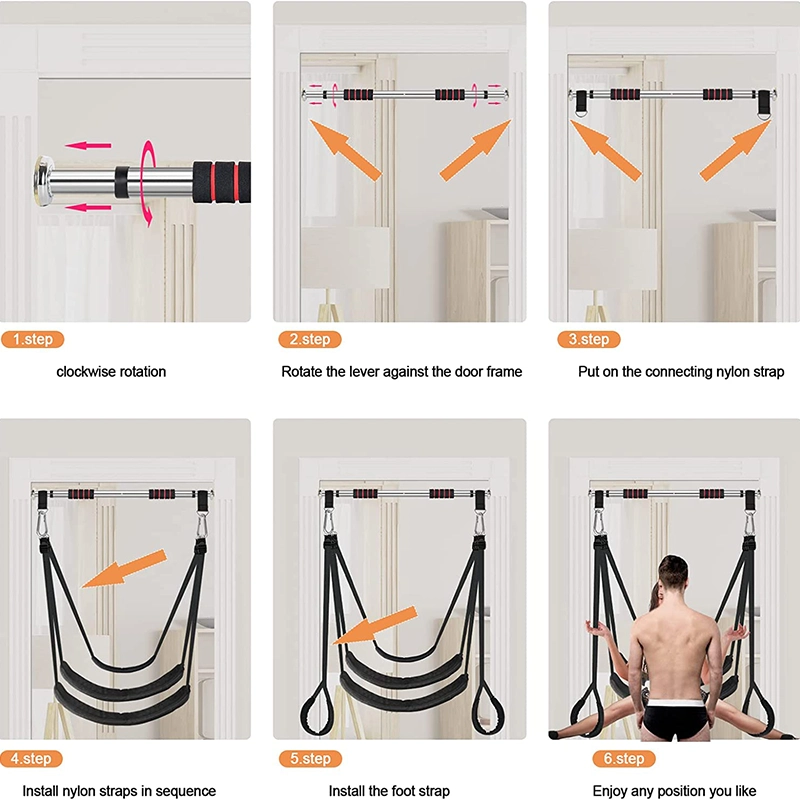 Portable Door Sex Swing with 3 Cushion