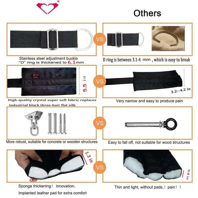 360° Degree Rotating Indoor Rotating Sex Swing Set