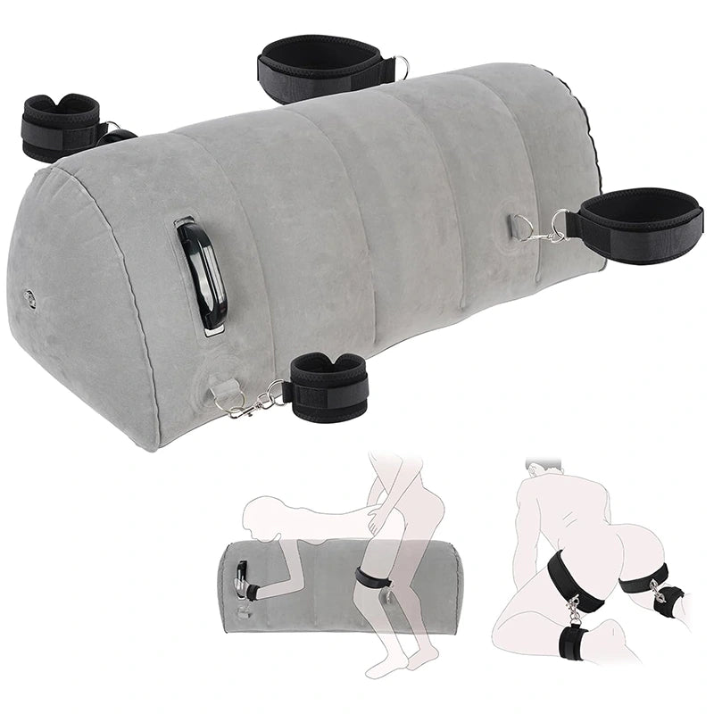 Extra-Long Inflatable Sex Pillow With Restraints