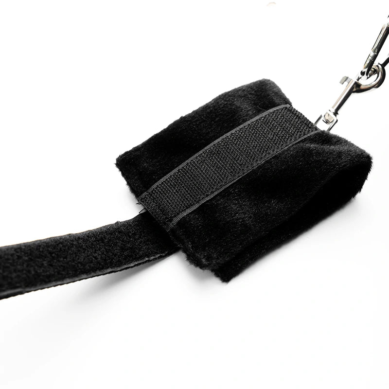 Black Ramp Sex Pillow with Handcuffs