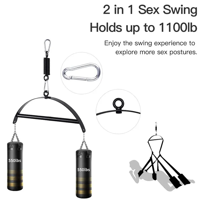 Holds to 800 LBS 360° Swivel Sex Ceiling Swing