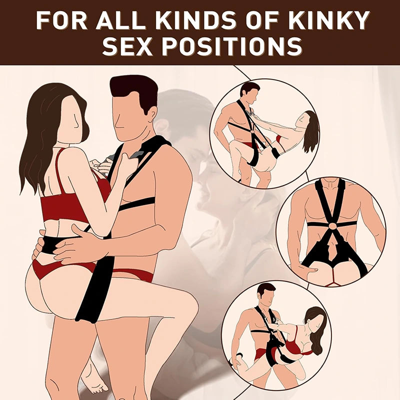 Bondage Sex Swings with Waist Straps Support