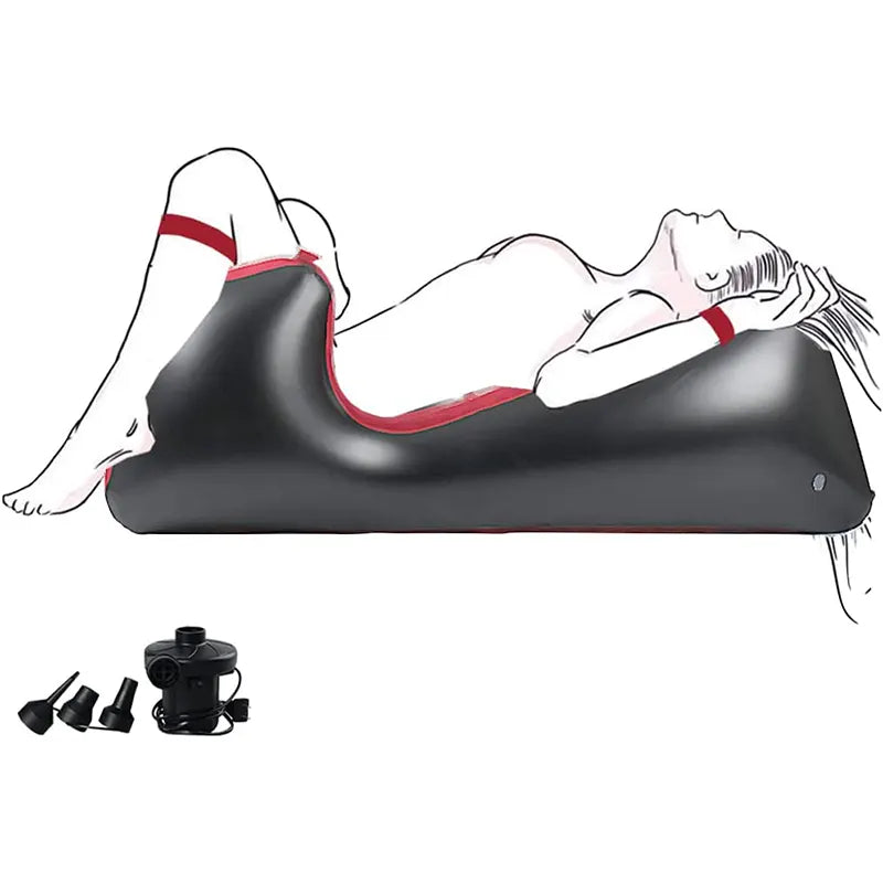 Split Leg Type Inflatable Flocking PVC Ramp Pillow