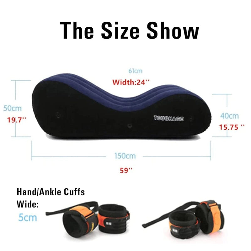 Portable PVC Flocking Inflatable Sex Sofa