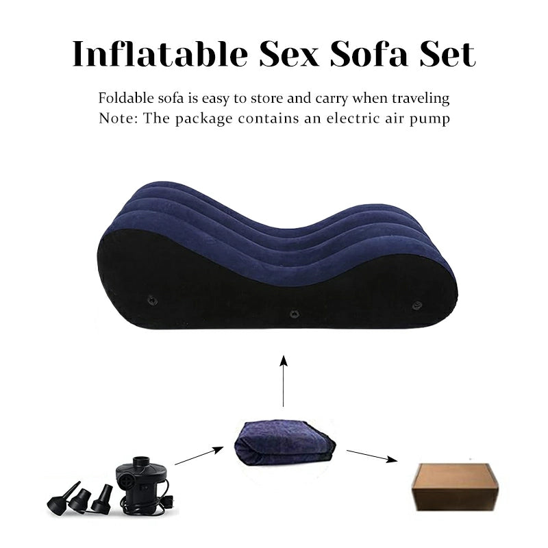Portable PVC Flocking Inflatable Sex Sofa
