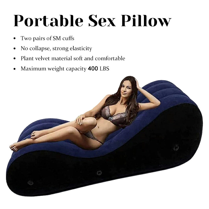 Portable PVC Flocking Inflatable Sex Sofa