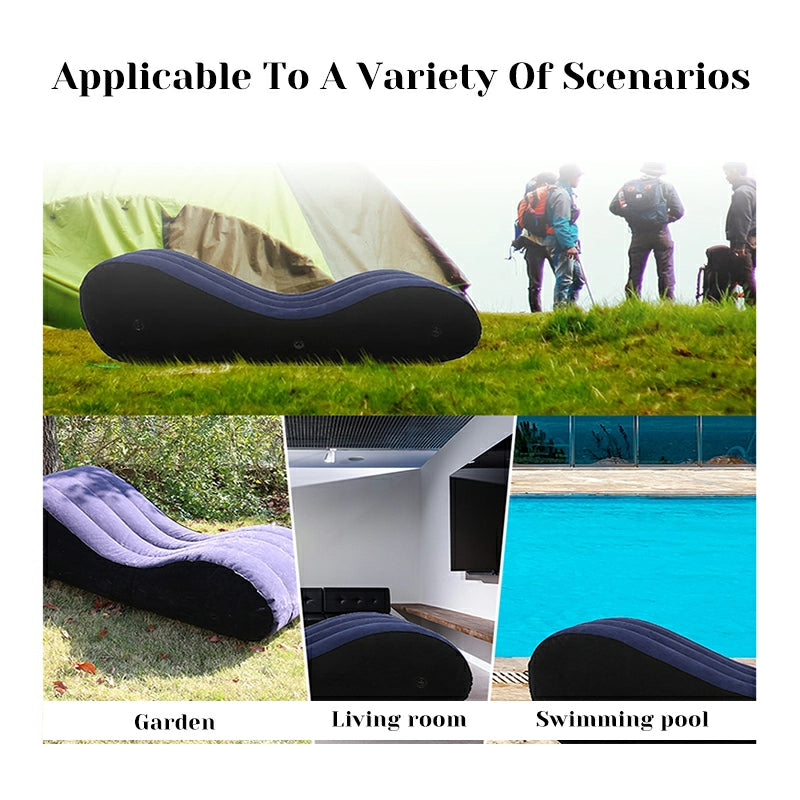 Portable PVC Flocking Inflatable Sex Sofa