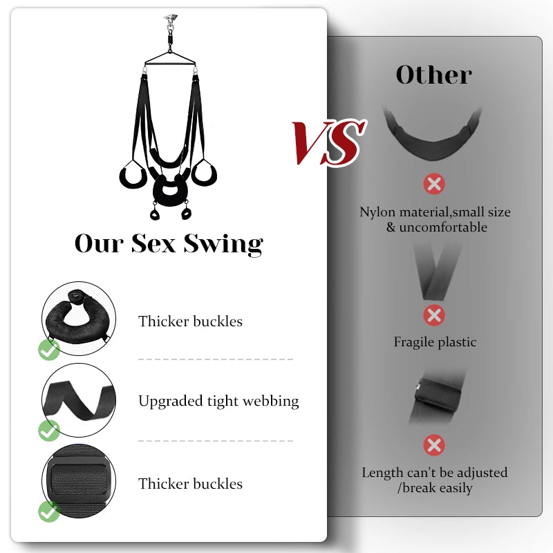 360° Degree Rotating Indoor Rotating Sex Swing Set