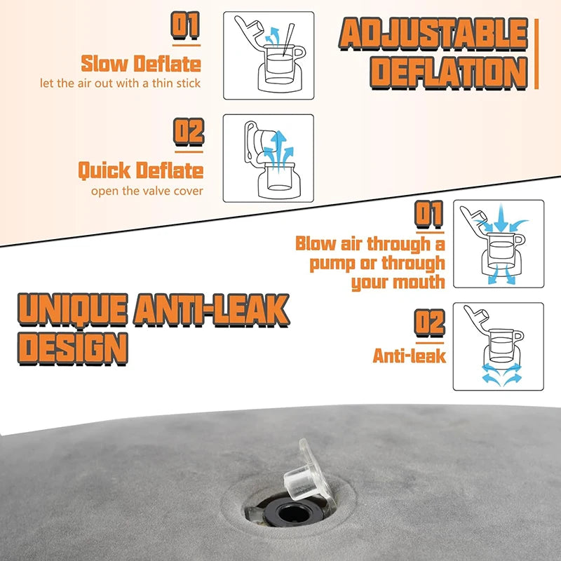 Extra-Long Inflatable Sex Pillow With Restraints